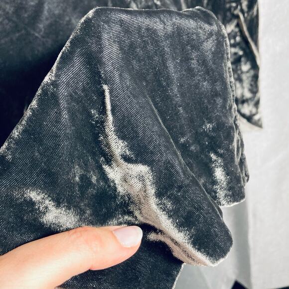 Ann Taylor Women’s Velvet Pants Pull-on Dark Grey Cozy Fall Fashion Small Style - Picture 4 of 7